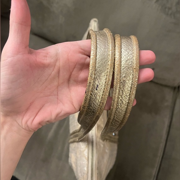 ✨COACH VTG POPPY Special Edition Signature Sequin Tote Bag Gold Cream RARE✨ - Picture 13 of 16